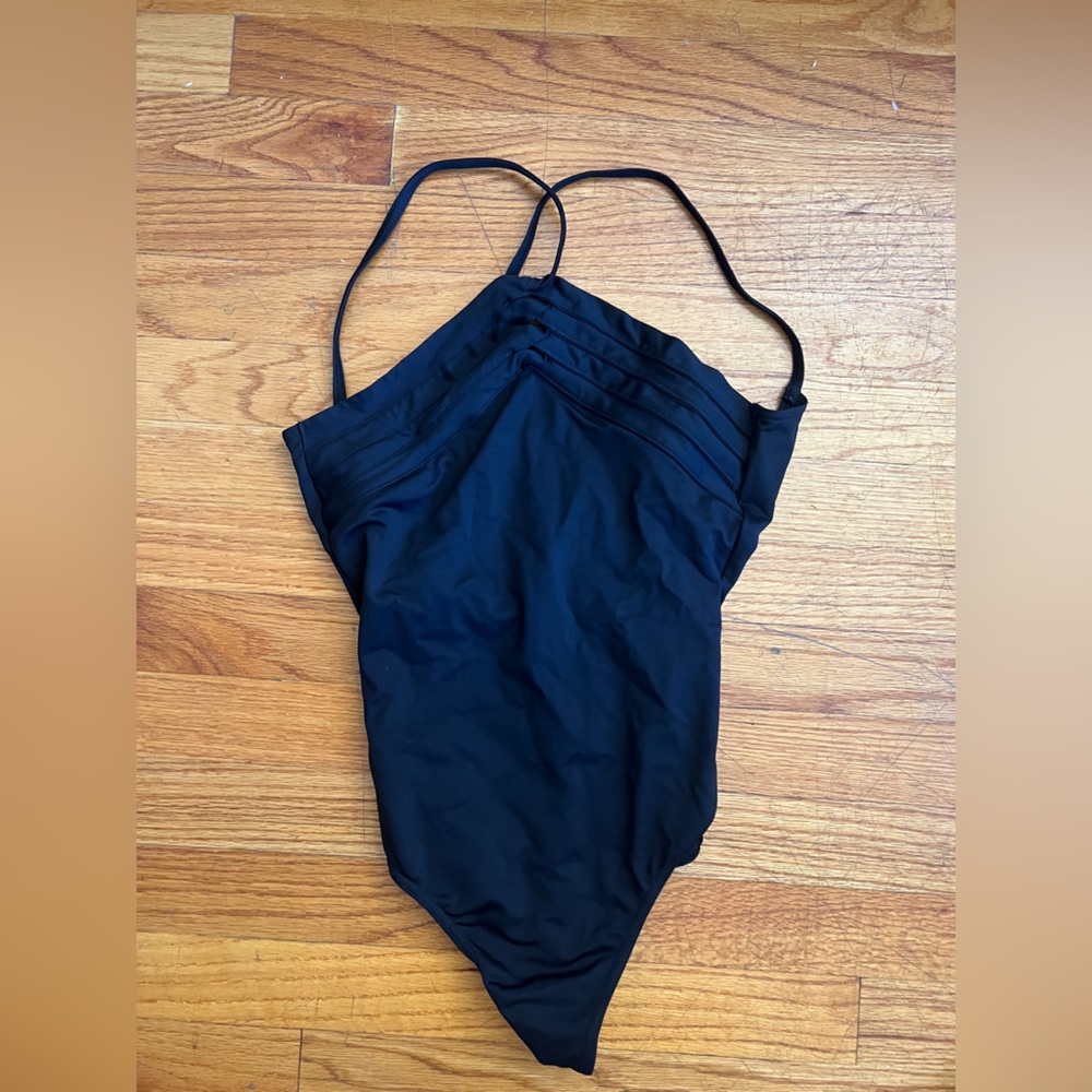 Mirella cross front halter leotard